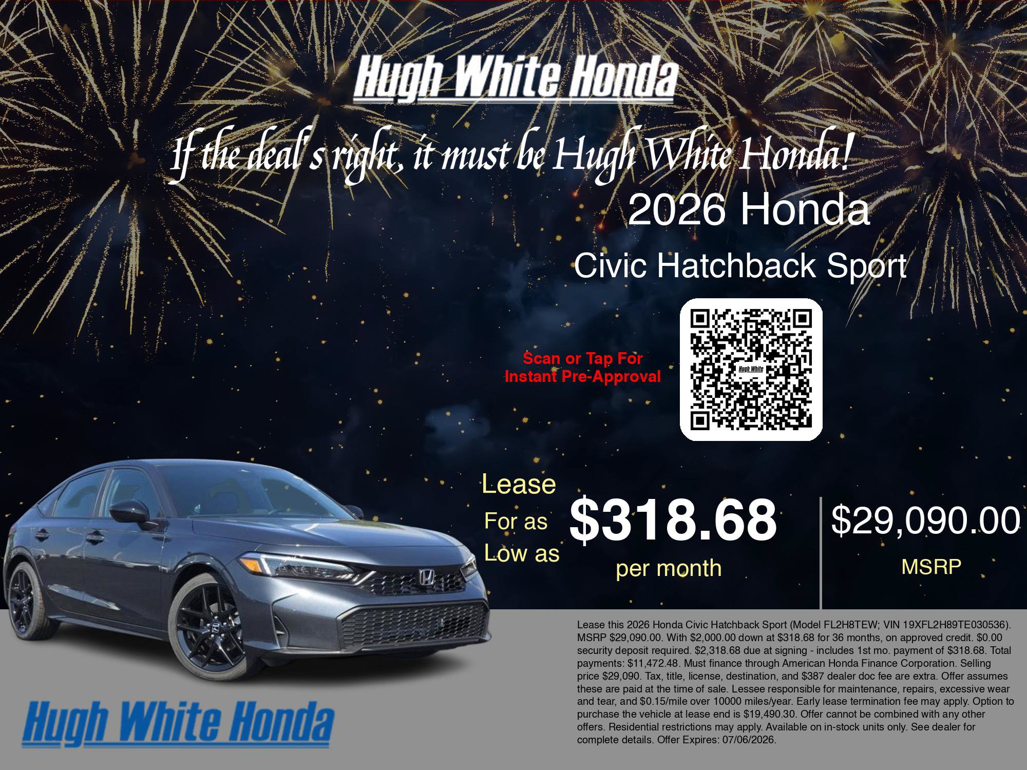 New 2026 Honda Civic Sport image 3