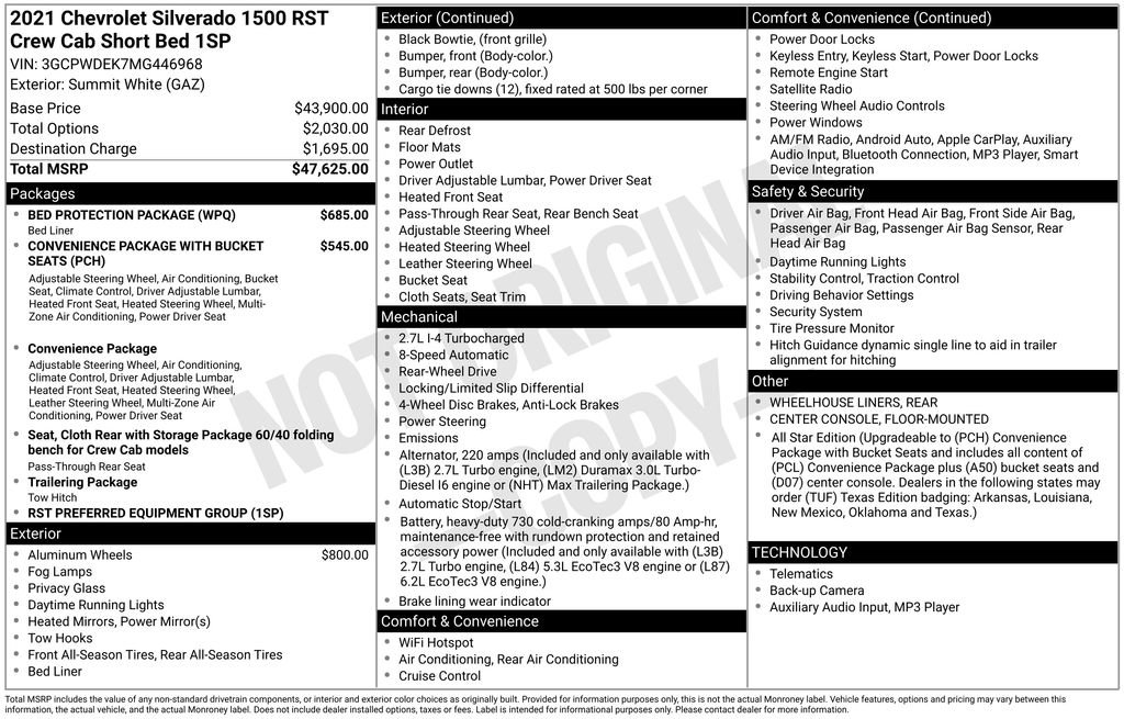 Used 2021 Chevrolet Silverado 1500 RST w/ Bed Protection Package image 6