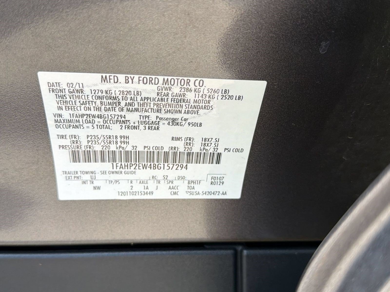 Used 2011 Ford Taurus SEL w/ 201A Rapid Spec Order Code FWD image 22