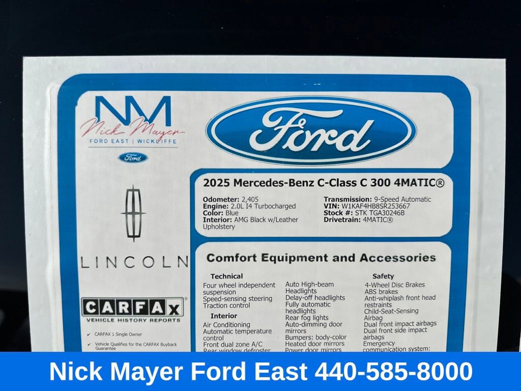 Used 2025 Mercedes-Benz C 300 4MATIC Sedan image 24