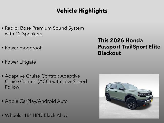 New 2026 Honda Passport TrailSport Elite image 5