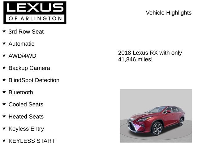Used 2018 Lexus RX 350L AWD image 8