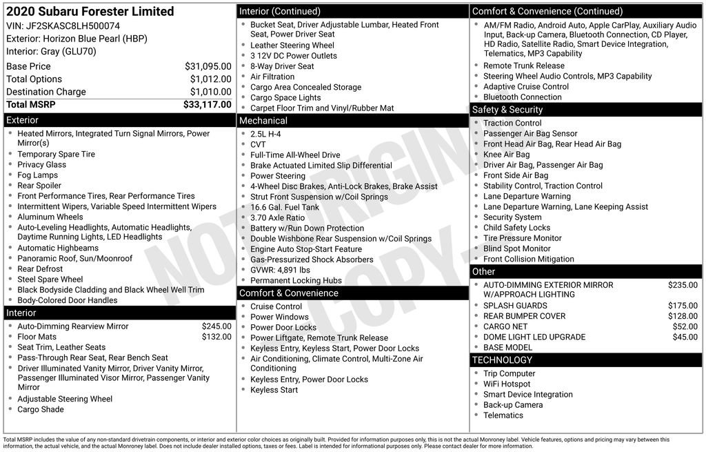 Used 2020 Subaru Forester Limited image 12