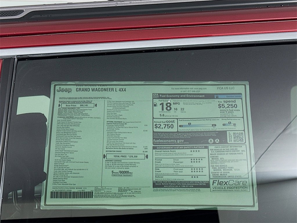 New 2026 Jeep Grand Wagoneer L 4WD image 21