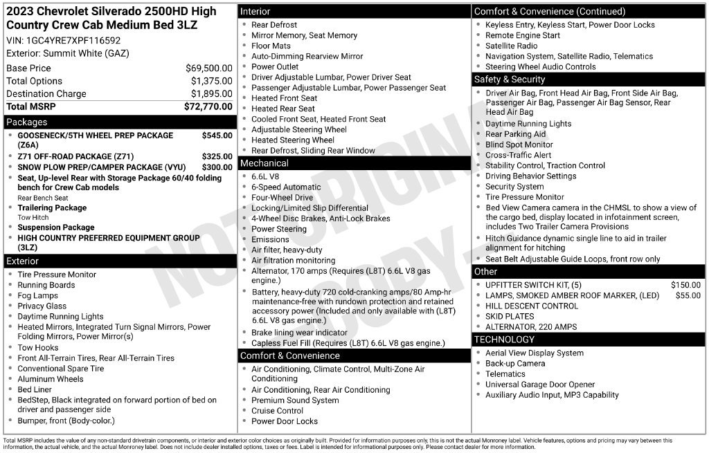 Used 2023 Chevrolet Silverado 2500 High Country AWD/4WD image 3
