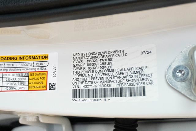 Certified 2024 Honda Accord EX image 29