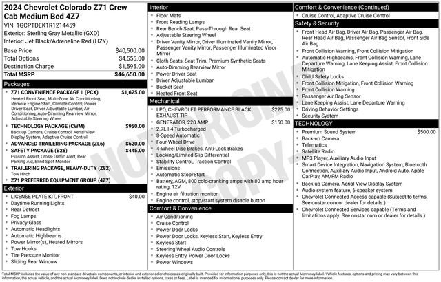 Used 2024 Chevrolet Colorado Z71 w/ Z71 Convenience Package 2 AWD/4WD image 24