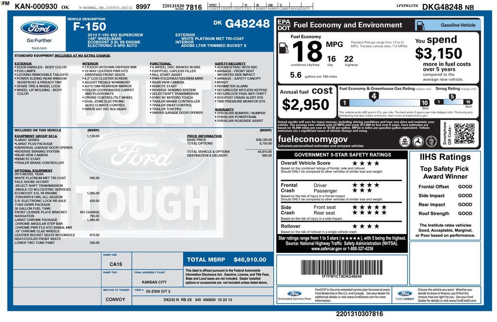 Used 2013 Ford F150 Lariat w/ Lariat Chrome Pkg RWD image 30