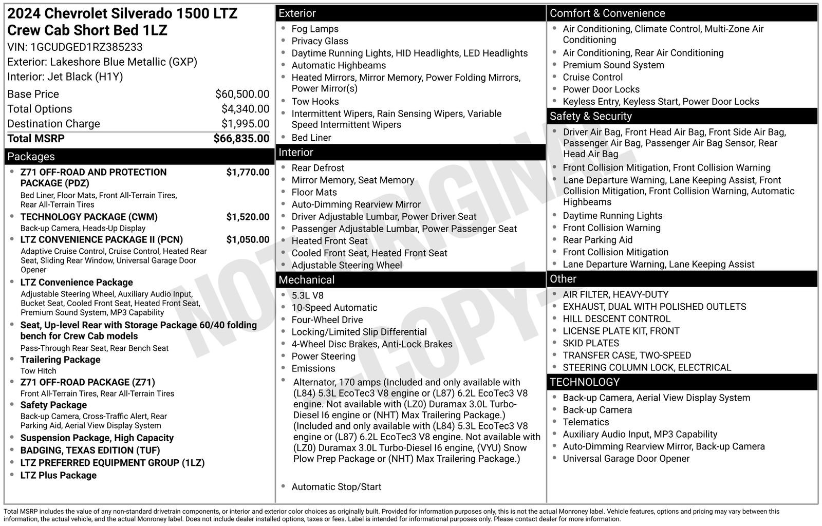 Used 2024 Chevrolet Silverado 1500 LTZ AWD/4WD image 15