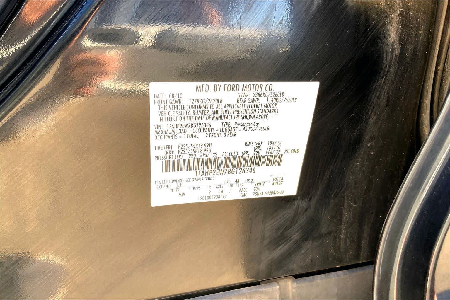 Used 2011 Ford Taurus SEL w/ 201A Rapid Spec Order Code FWD image 31