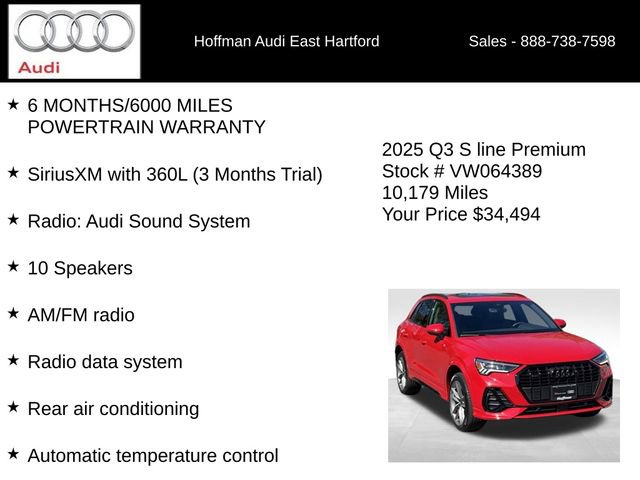 Certified 2025 Audi Q3 2.0T Premium w/ Convenience Package AWD/4WD image 18