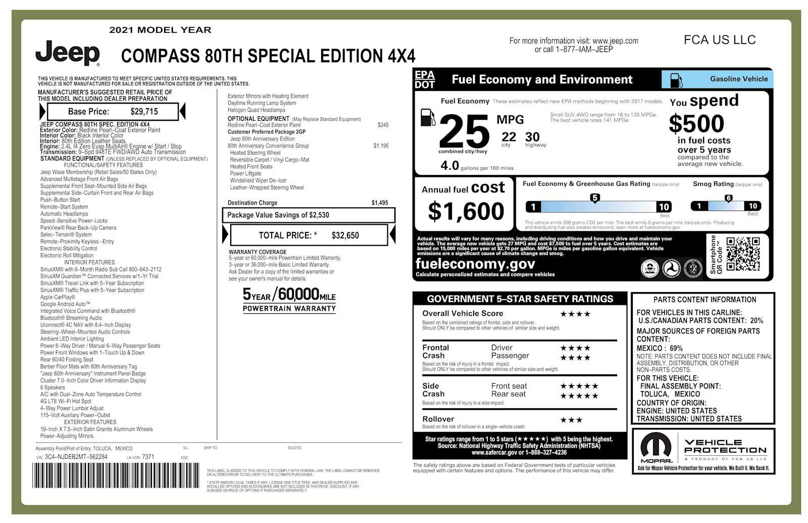 Used 2021 Jeep Compass Latitude AWD/4WD image 37