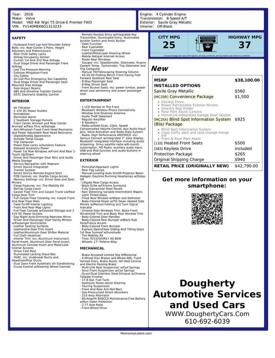 Used 2016 Volvo V60 T5 Premier w/ Convenience Package image 44