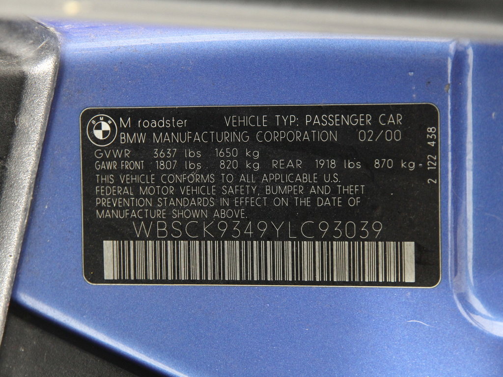 Used 2000 BMW M Roadster 2dr Convertible image 20