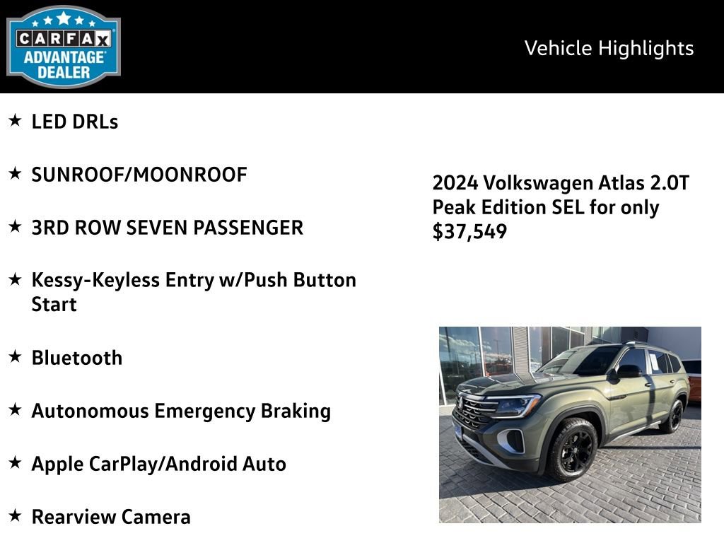 Certified 2024 Volkswagen Atlas Peak Edition SEL image 4