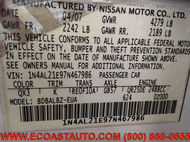 Used 2007 Nissan Altima 2.5 S FWD image 18