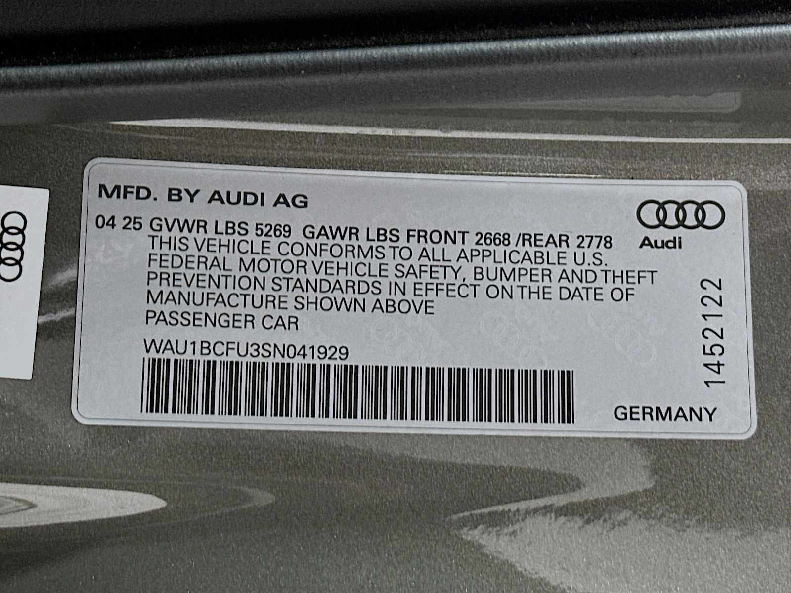 Certified 2025 Audi A5 2.0T Premium w/ Convenience Package AWD/4WD image 30