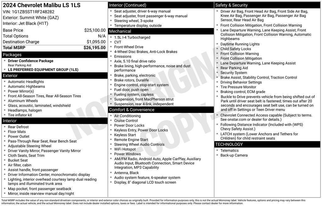 Used 2024 Chevrolet Malibu LS FWD image 6