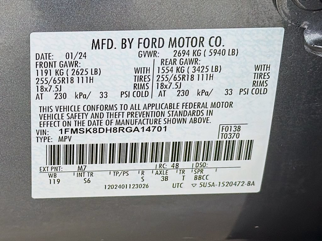 Used 2024 Ford Explorer XLT w/ Equipment Group 202A AWD/4WD image 41