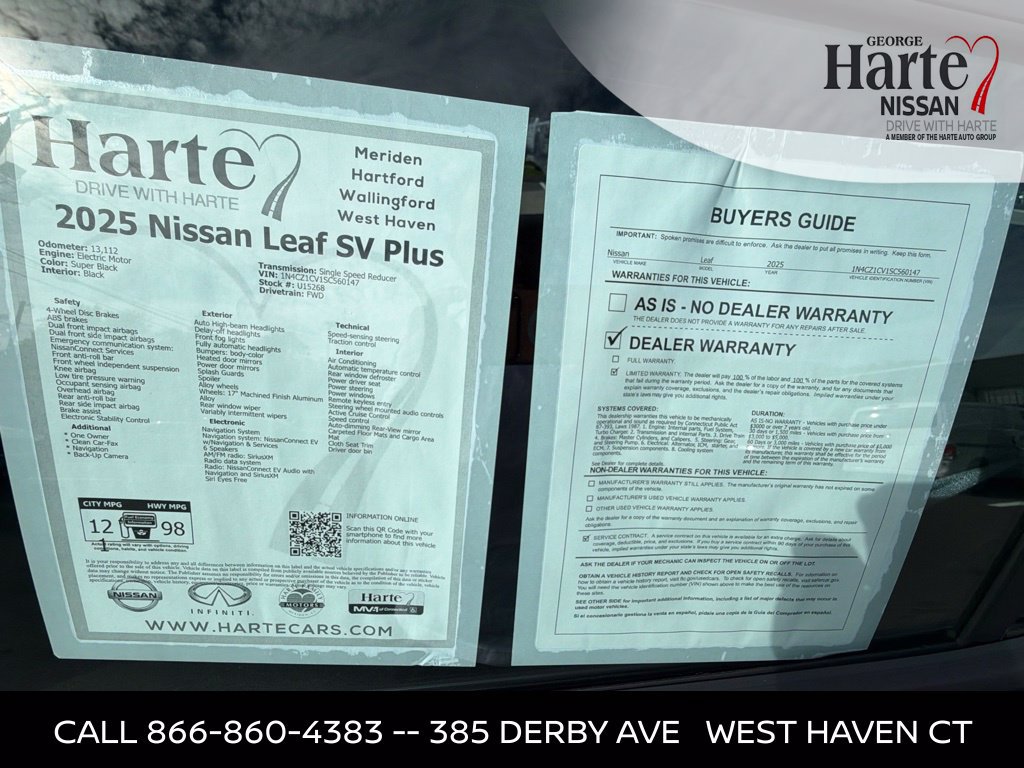 Certified 2025 Nissan Leaf SV Plus FWD image 22