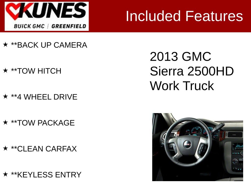 Used 2013 GMC Sierra 2500 W/T AWD/4WD image 2