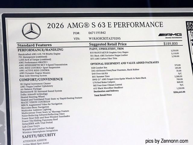 New 2026 Mercedes-Benz S 63 AMG S image 30