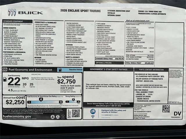 New 2026 Buick Enclave Sport Touring w/ Power Package image 21