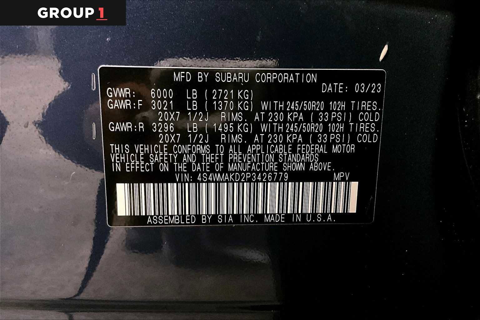 Certified 2023 Subaru Ascent Onyx Edition Limited image 36