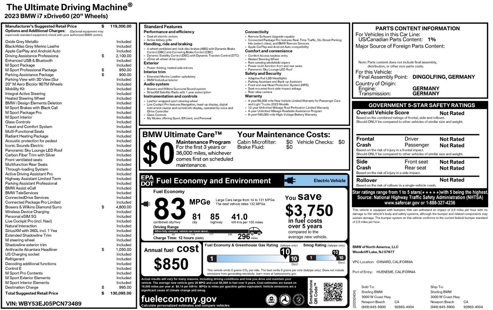 Used 2023 BMW i7 xDrive60 image 67