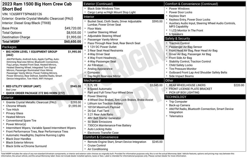 Used 2023 RAM 1500 Big Horn AWD/4WD image 35