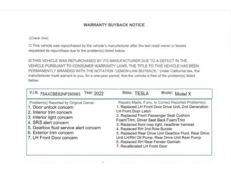 Used 2022 Tesla Model X Plaid AWD/4WD image 3