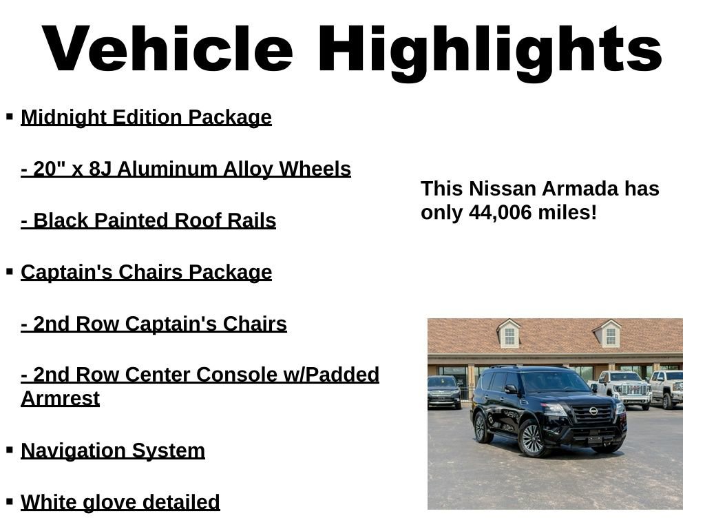 Used 2022 Nissan Armada SL w/ Midnight Edition Package image 37