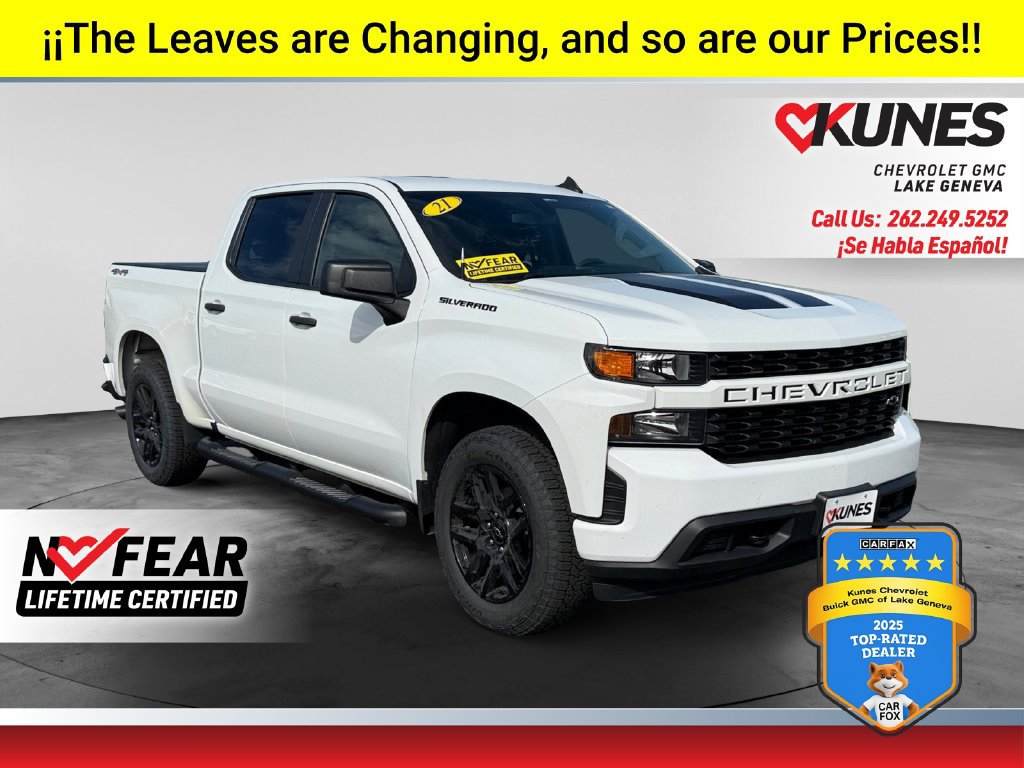 Used 2021 Chevrolet Silverado 1500 Custom w/ Rally Edition AWD/4WD image 1