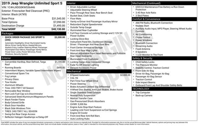 Used 2019 Jeep Wrangler Unlimited Sport S image 19