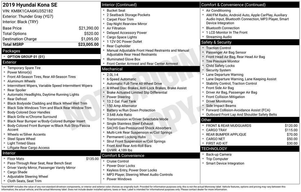 Used 2019 Hyundai Kona SE image 35