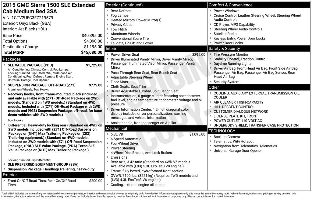 Used 2015 GMC Sierra 1500 SLE w/ SLE Value Package image 5