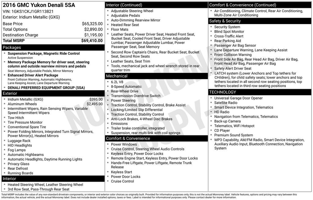 Used 2016 GMC Yukon Denali image 10