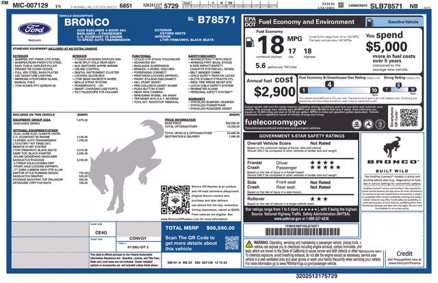 New 2025 Ford Bronco Badlands w/ Sasquatch Package image 5