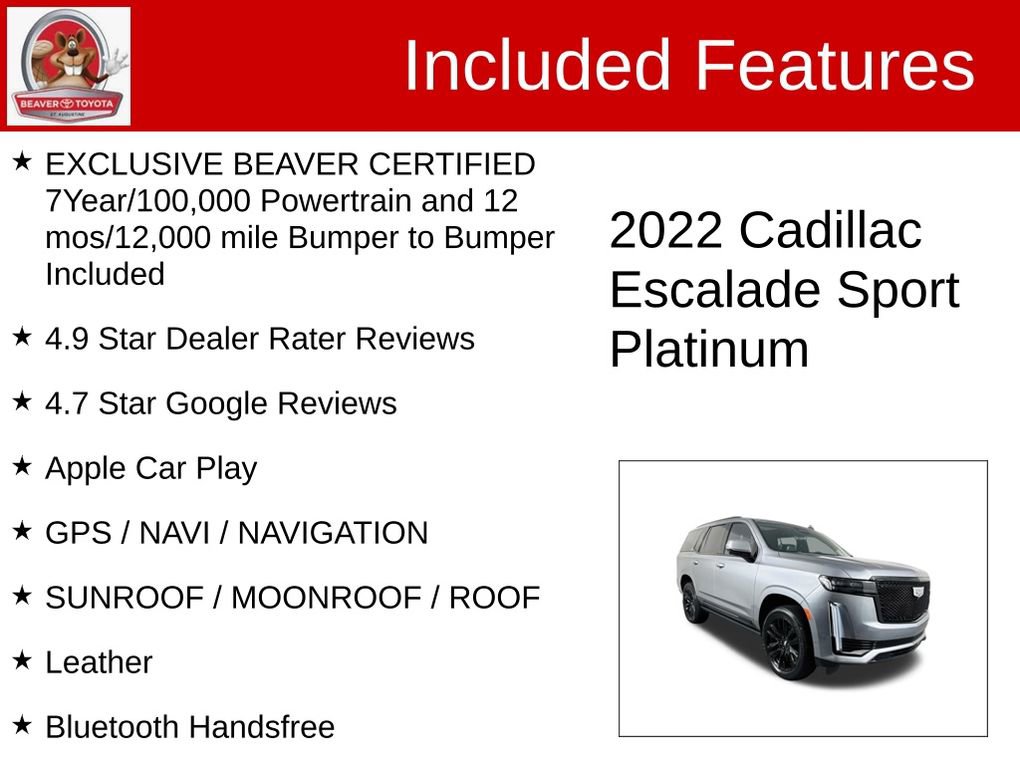 Used 2022 Cadillac Escalade Sport Platinum AWD/4WD image 4