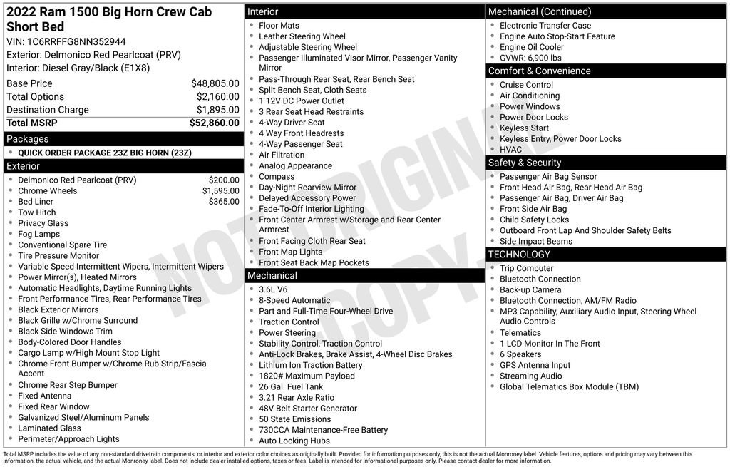 Certified 2022 RAM 1500 Big Horn AWD/4WD image 35