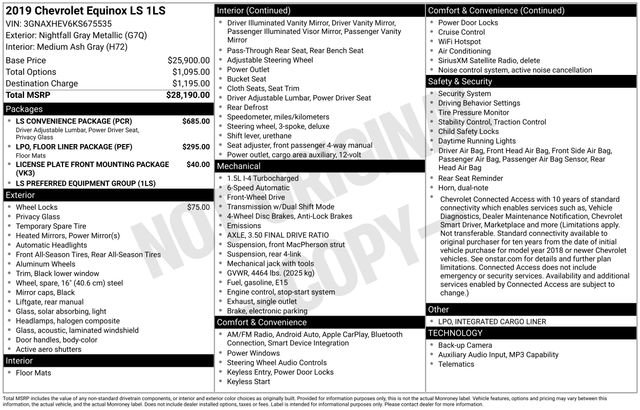 Used 2019 Chevrolet Equinox LS w/ LS Convenience Package image 7