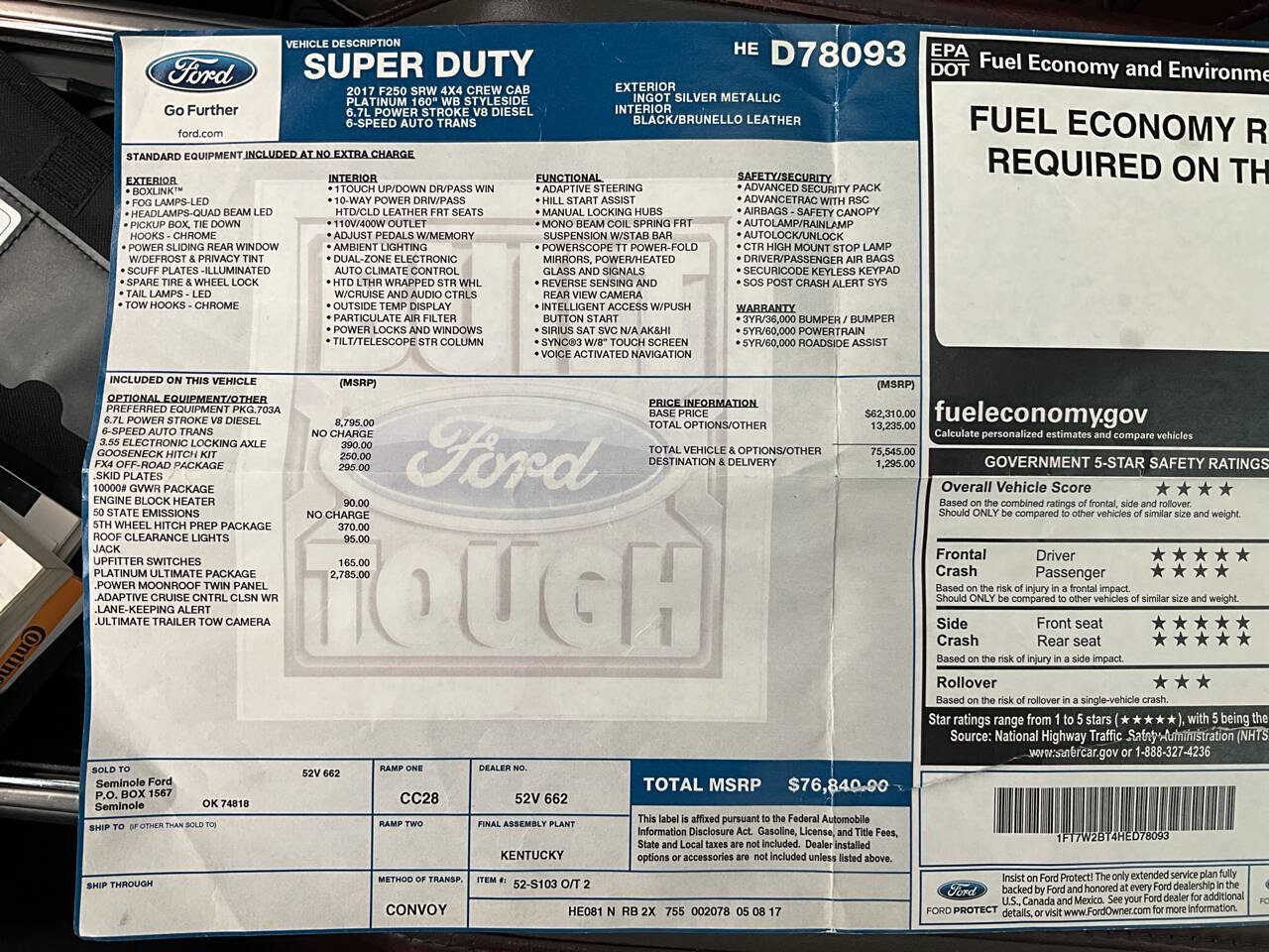 Used 2017 Ford F250 Platinum w/ Platinum Ultimate Package image 19