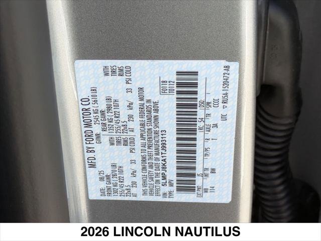 New 2026 Lincoln Nautilus Reserve w/ Jet Appearance Package AWD/4WD image 15