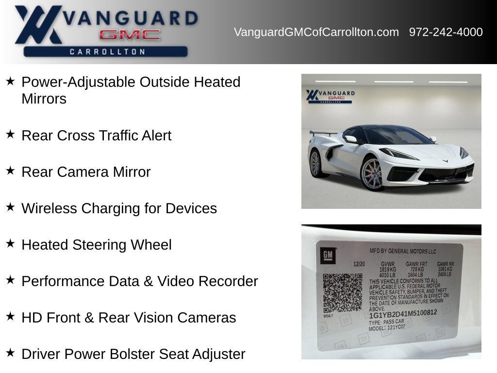 Used 2021 Chevrolet Corvette Stingray Preferred Cpe w/ 2LT RWD image 12