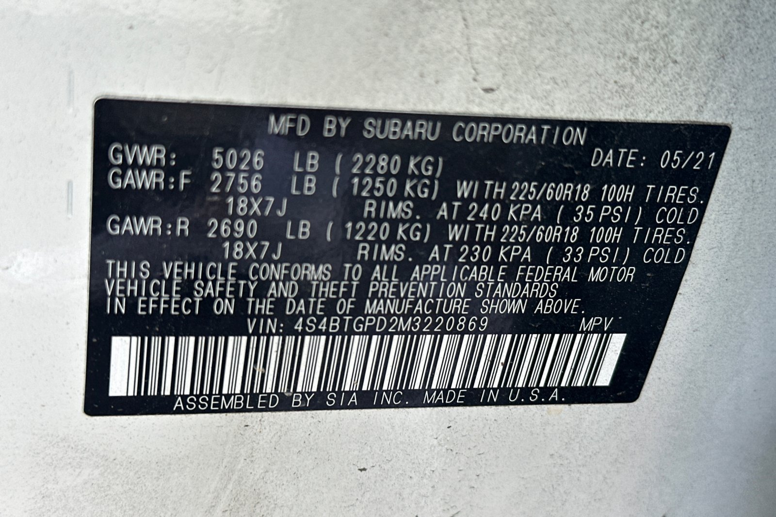 Used 2021 Subaru Outback Touring XT AWD/4WD image 27