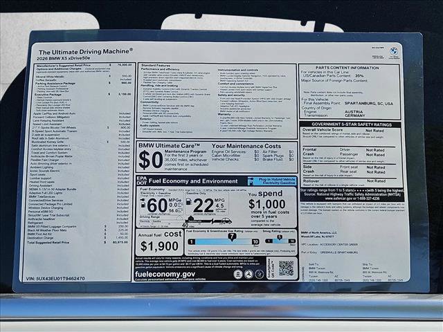 New 2026 BMW X5 xDrive50e w/ Executive Package AWD/4WD image 18