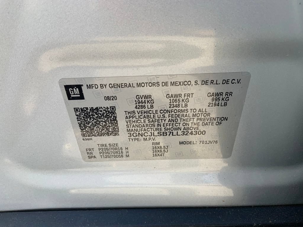 Used 2020 Chevrolet Trax LT w/ Sun & Sound Package FWD image 29