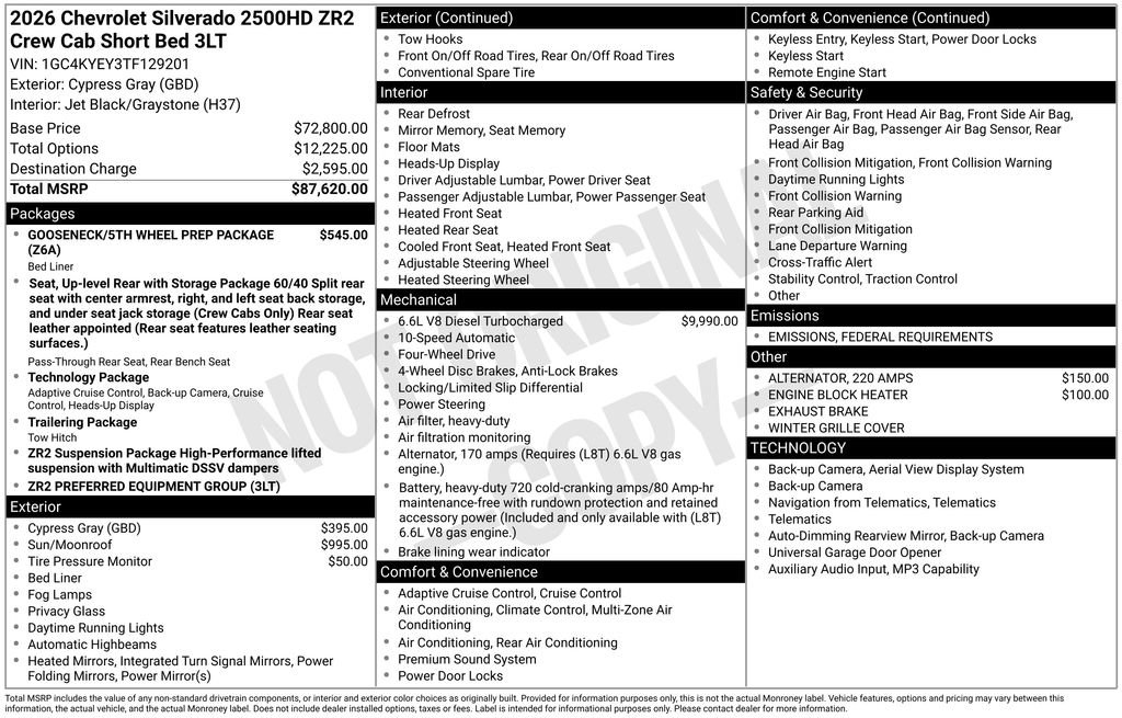 New 2026 Chevrolet Silverado 2500 ZR2 image 26