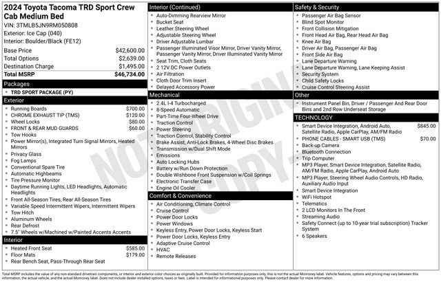 Certified 2024 Toyota Tacoma TRD Sport AWD/4WD image 35
