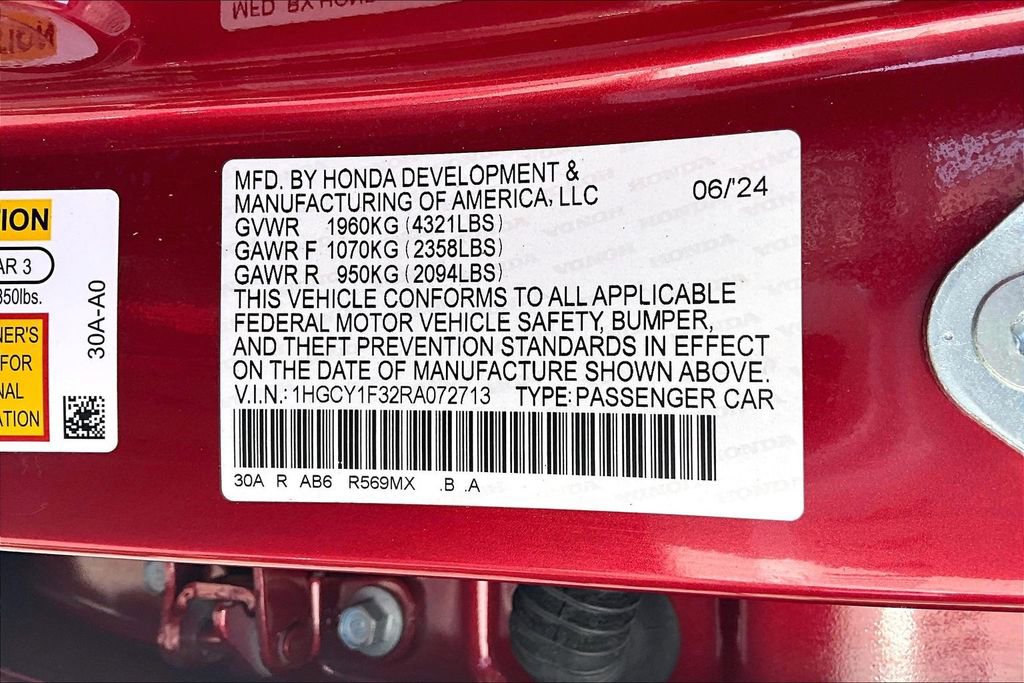 Certified 2024 Honda Accord EX image 19